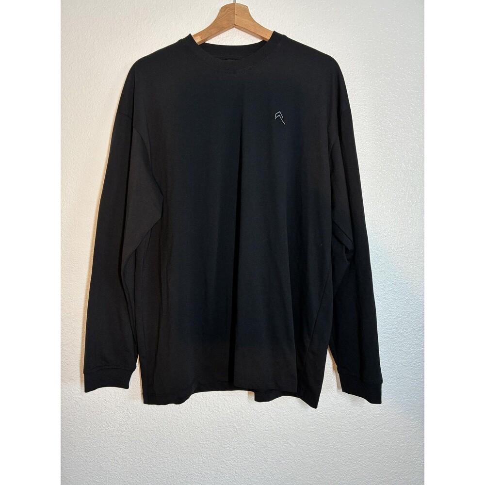 Oner Active Long Sleeve Shirt Womens Oversized M Black Crewneck